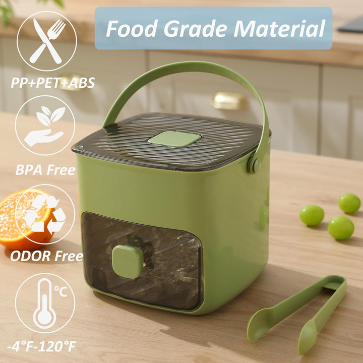 BowLift | Ice cube tray with lid and waste, ice tray for freezer, flexible ice cube trays