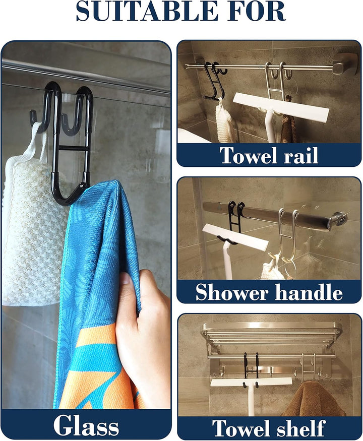 BowLift | Rust-resistant door-mounted shower hook – Strong multifunctional hanging hook