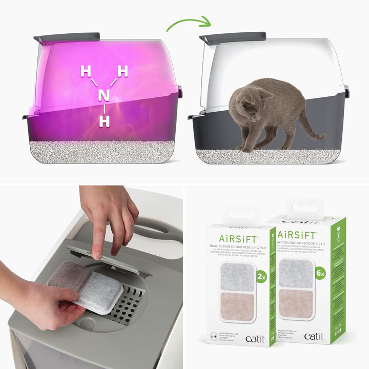 BowLift | PetHome XL Cat Litter Box – Extra Large Covered Litter Tray with Odor Control