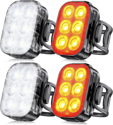 BowLift | Ultra Slim USB Rechargeable Bike Light Set with 4+6 Modes – SlimBeam