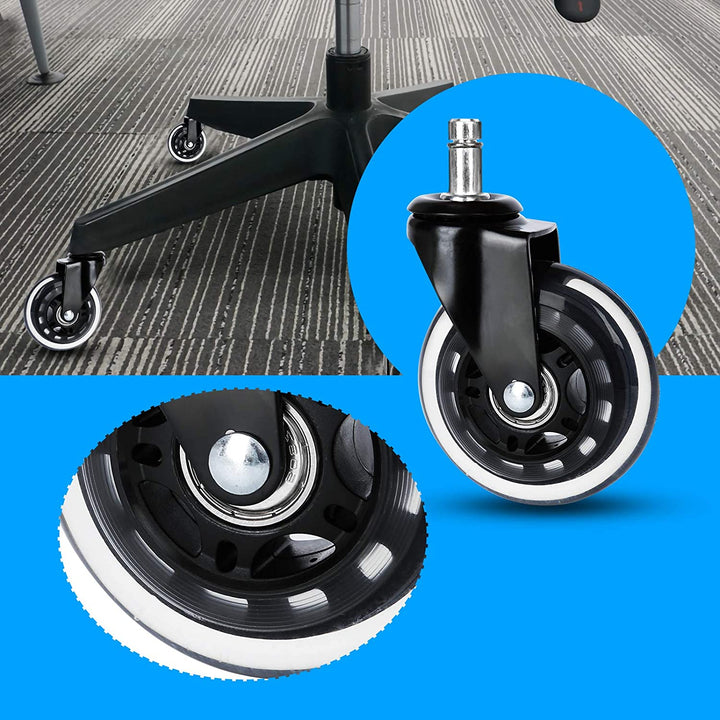 5X Set Heart Floor Rollers Office Chair Wheels | Bowlift