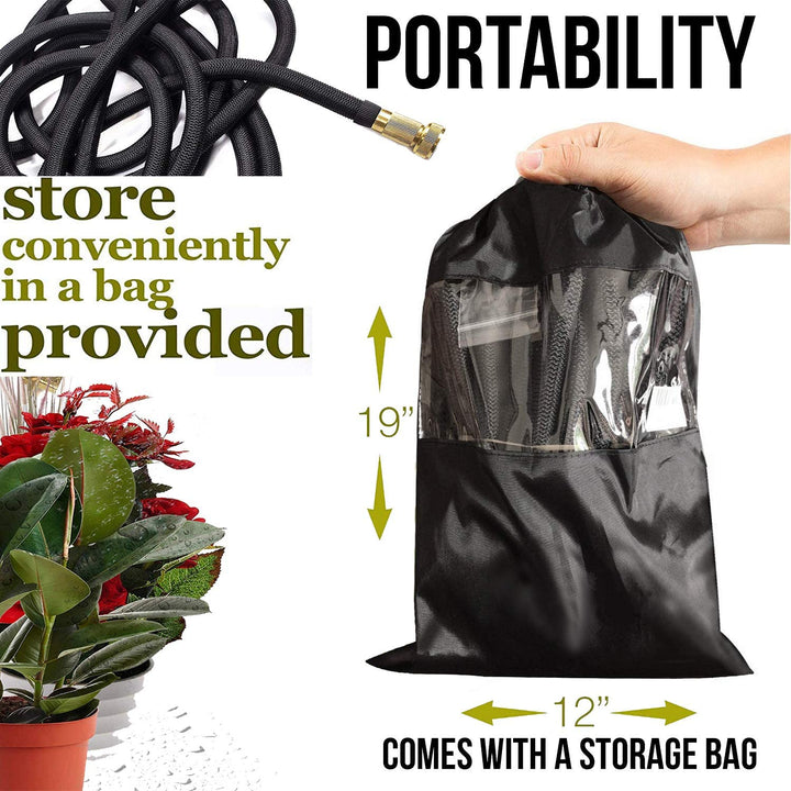 BowLift | AquaFlex Expandable Garden Hose – Lightweight, Flexible, Leakproof Water Hose with Brass Connectors