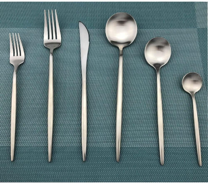 BowLift | Torin 36-Piece Minimalist Cutlery Set – Premium Stainless Steel Flatware with Matte Finish