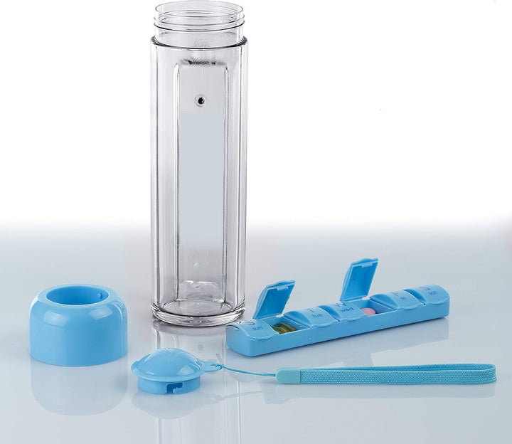 BowLift | Weekly Pill Organizer Travel Water Bottle