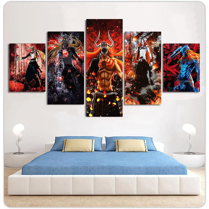 Set Of 5 Soul Reaper Wall Art Painting | Bowlift