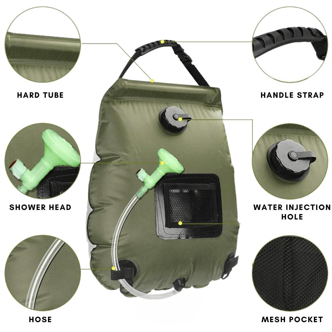 SolarFlow Portable Shower — Experience warm freedom and freshness wherever the adventure calls | Bowlift