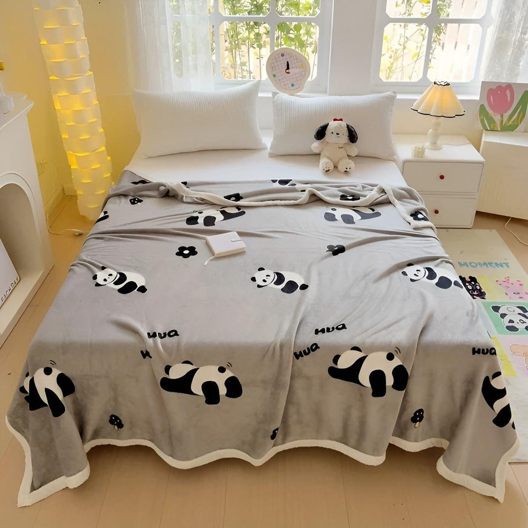 PandaSnug Bowliftanket - Soft and Warm Panda Print Flannel Fleece Bowliftanket | Bowlift