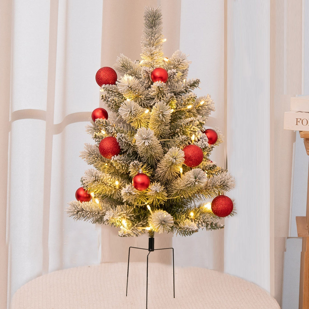BowLift | Christmas Urn Filler with LED Lights | 18" Realistic Pine Arrangement | Indoor/Outdoor Decor