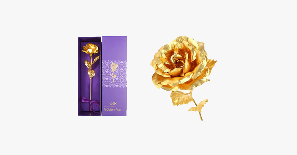 BowLift | 24K gold-plated real rose with gift box