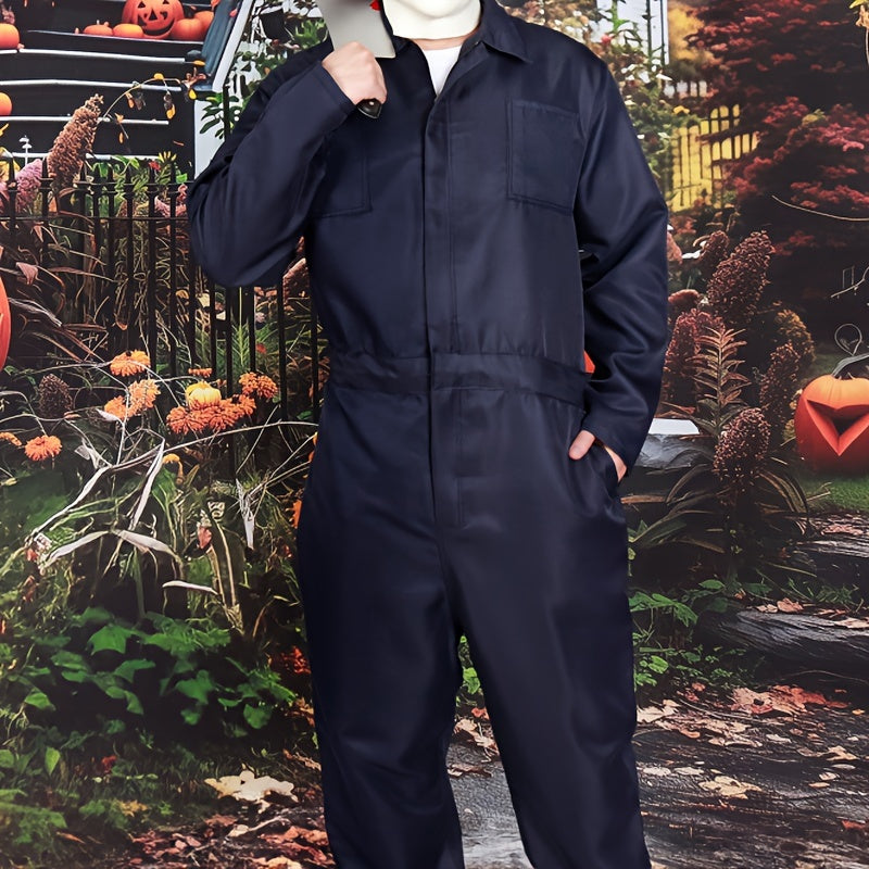 BowLift | Men’s Scary Halloween Costume Jumpsuit | Masked Long Sleeve