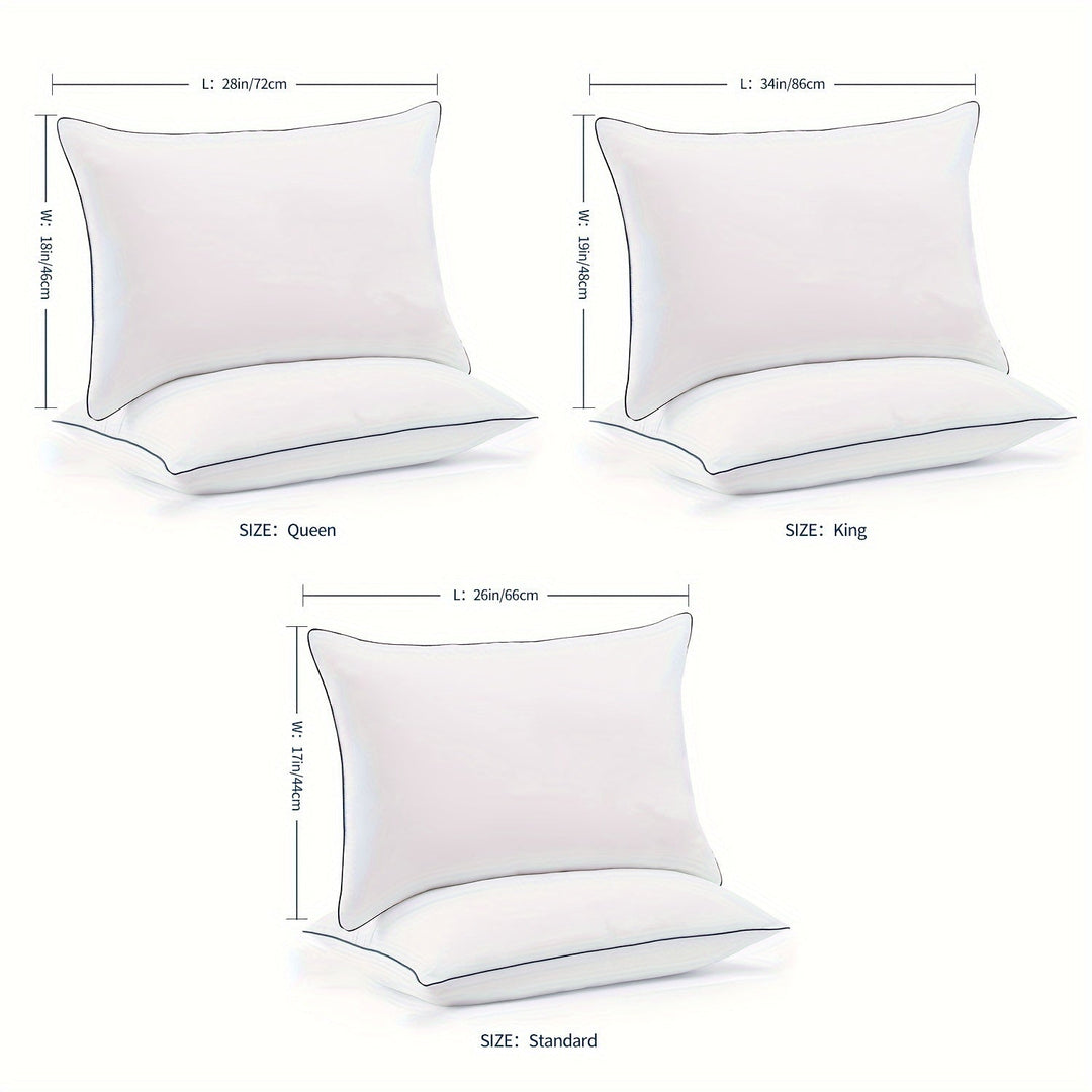 Cooling Bed Pillows for Sleeping – Luxury Hotel Quality with 3D Microfiber Filling and Breathable Cover – Ideal for Side, Back, and Stomach Sleepers, Queen Size | Bowlift