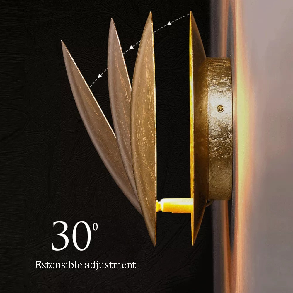 BowLift | GoldVeil - Nordic Modern Creativity Bedroom Eclipse LED Art Wall Sconce Lamp