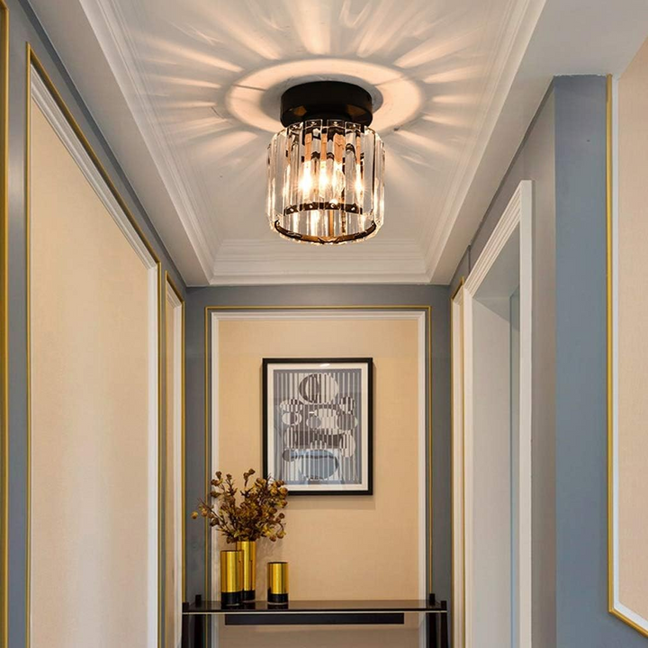 Modern Crystal Ceiling Lamp - CrystalGlow | Bowlift