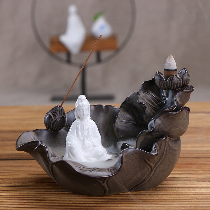 Lotus-shaped Incense Burner