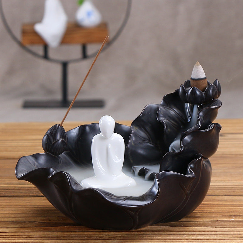 Lotus-shaped Incense Burner