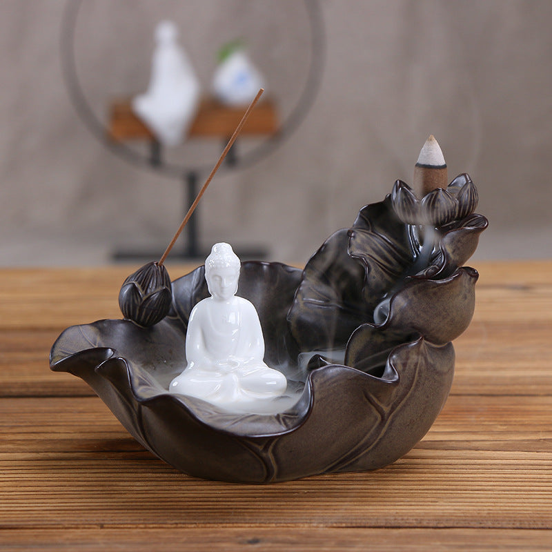 Lotus-shaped Incense Burner