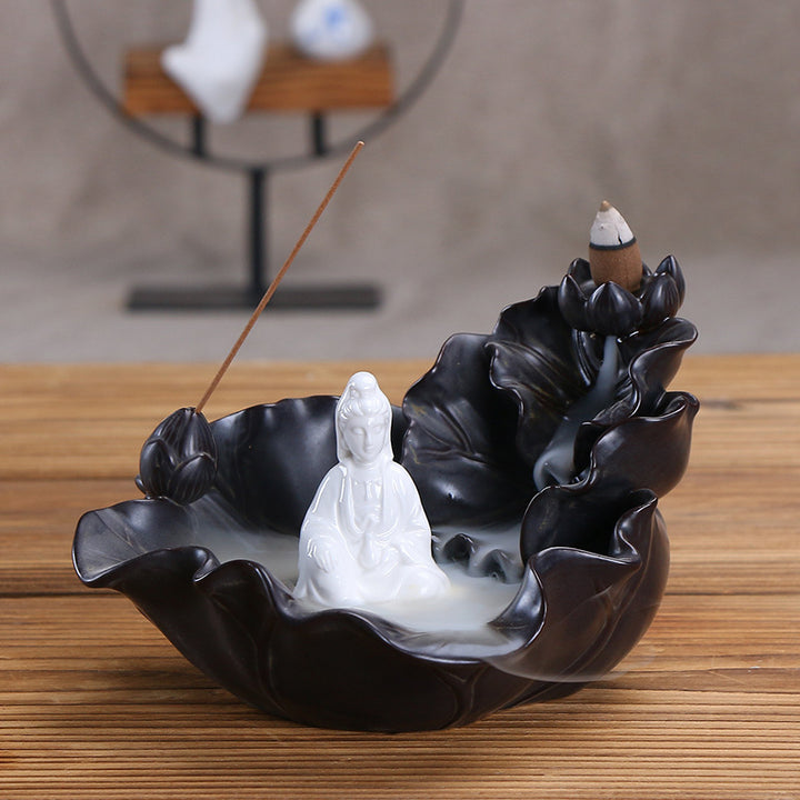 Lotus-shaped Incense Burner