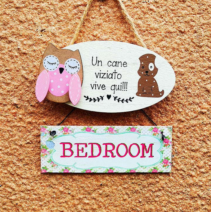 Decorative Wooden Animal Theme Wall Hanger Signal