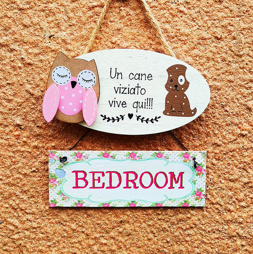Decorative Wooden Animal Theme Wall Hanger Signal