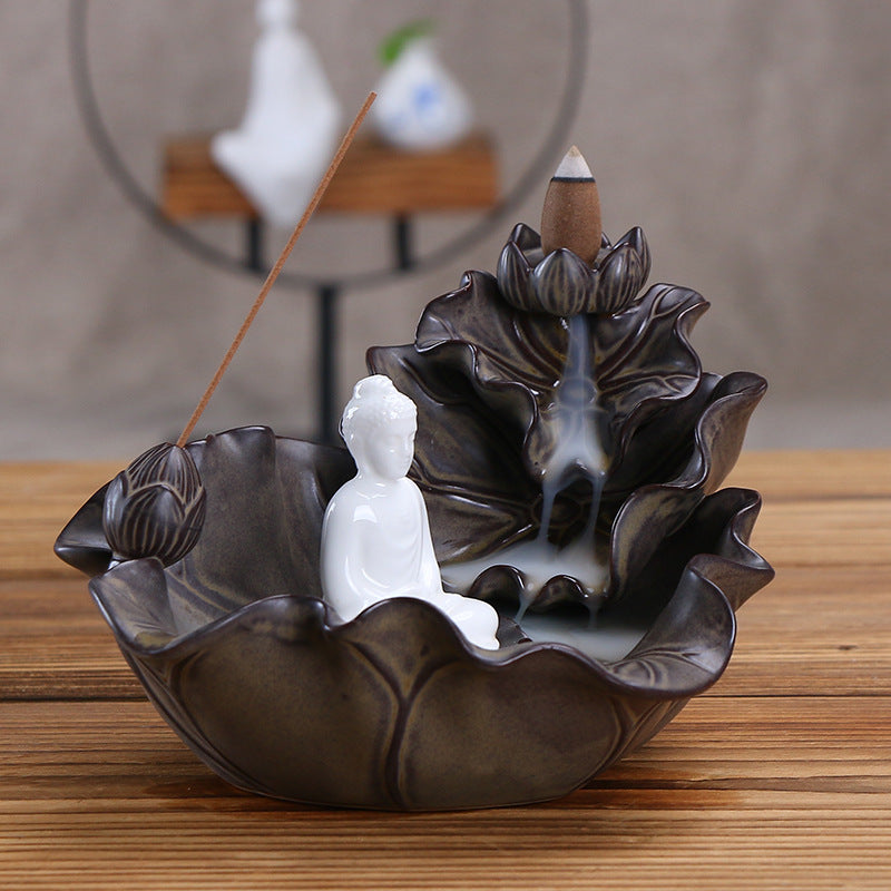 Lotus-shaped Incense Burner