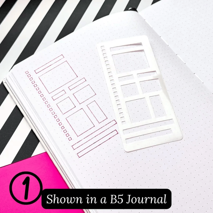 BowLift | Journal Stencil Set | Reusable Mylar Templates | Bullet Planner & Scrapbook Accessories