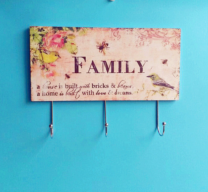 Decorative Family Wall Hook Rack