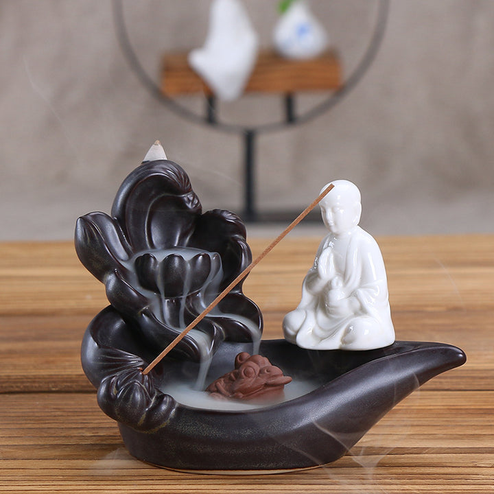 Elegant Lotus Meditation Incense Holder