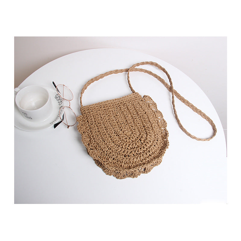 Handcrafted shoulder bag with perforated design Bowlift