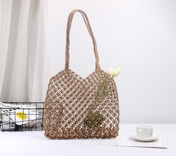 Structured Rattan Tote Bag Bowlift