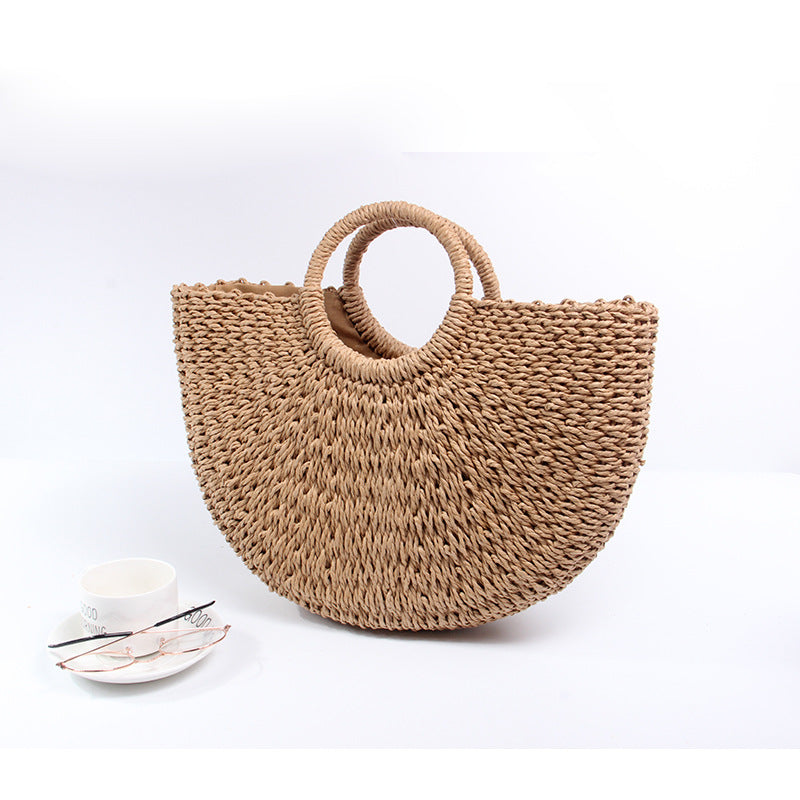 Generous basket bag with charming round handle Bowlift
