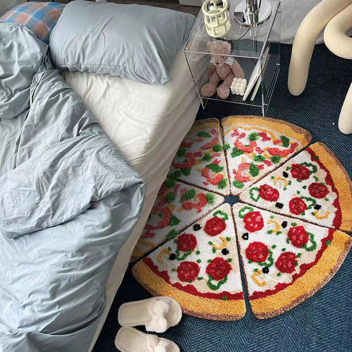 BowLift | Fluffy Tufted Pizza Bath Mat
