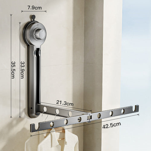 BowLift | Foldable Suction Cup Clothes Drying Rack for Windows