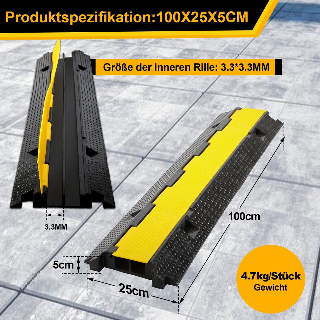 Cable bridge rubber cable protection mat 3 pieces | Bowlift