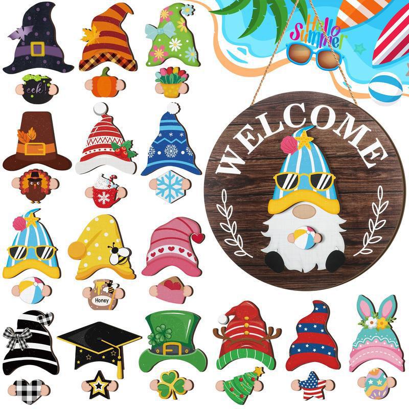 BowLift | The best Christmas decorationsInterchangeable welcome sign with wooden gnome