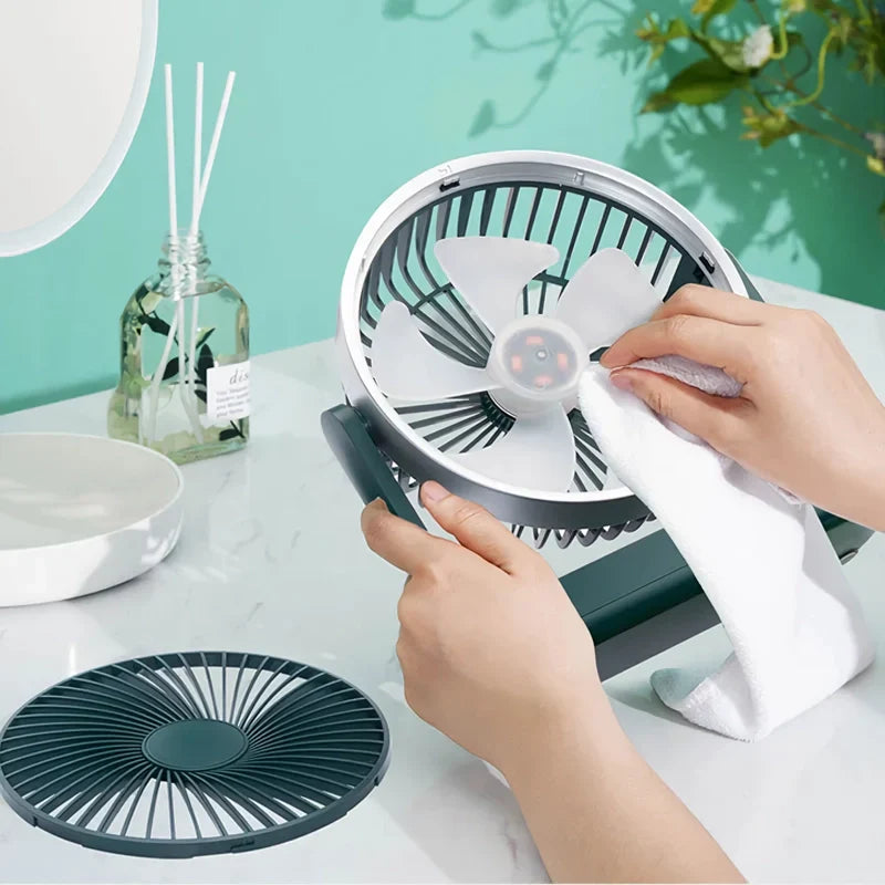 Compact Rechargeable USB Desk Fan for Home, Office, and Outdoors | Bowlift
