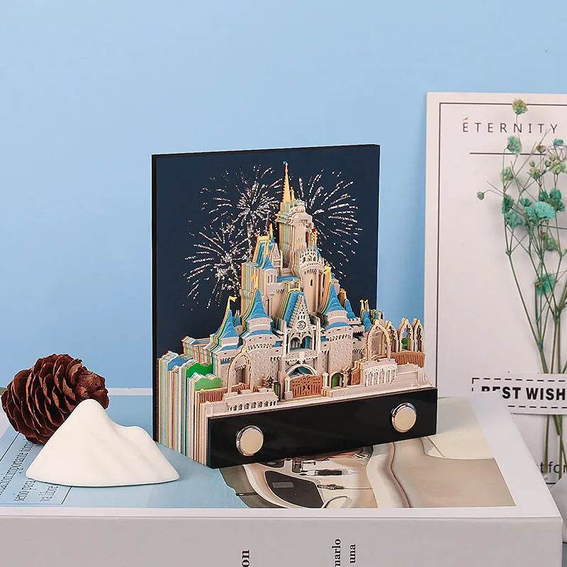 BowLift | Three-dimensional Note Paper Carving Model Fairy Tale Castle Art