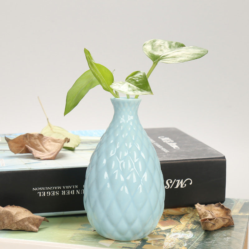 Decorative Textured Ceramic Flower Vase Bowlift