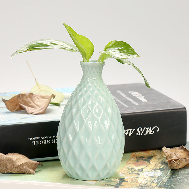Decorative Textured Ceramic Flower Vase Bowlift