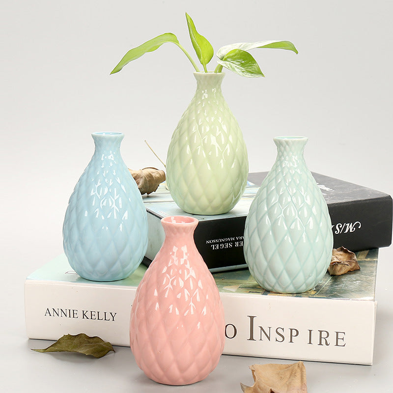 Decorative Textured Ceramic Flower Vase Bowlift