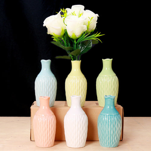 Textured Ceramic Flower Vase Bowlift 1790310283