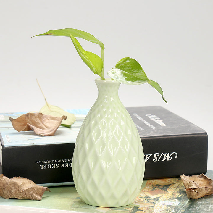 Decorative Textured Ceramic Flower Vase Bowlift