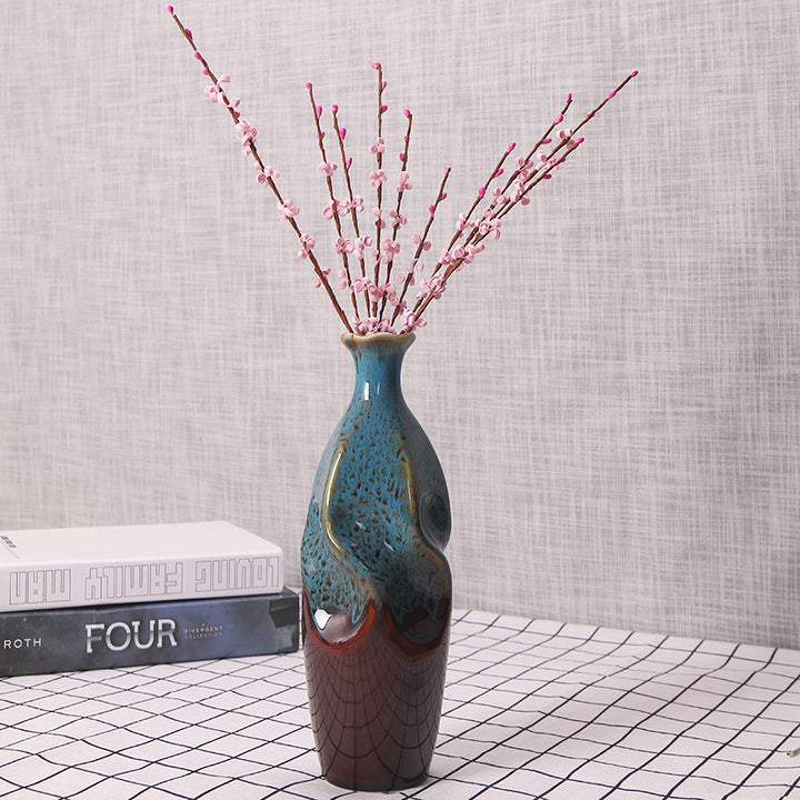 Artisanal Ceramic Decorative Bottle Vase Bowlift