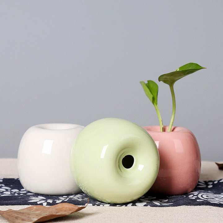 Artistic Ceramic Apple-Shaped Planter Bowlift