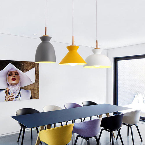 BowLift | AuroraLite Nordic Pendant Light | Metal Design | 1-Light | Modern Color Options