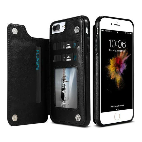 BowLift | Luxury Leather Wallet Case For iPhone
