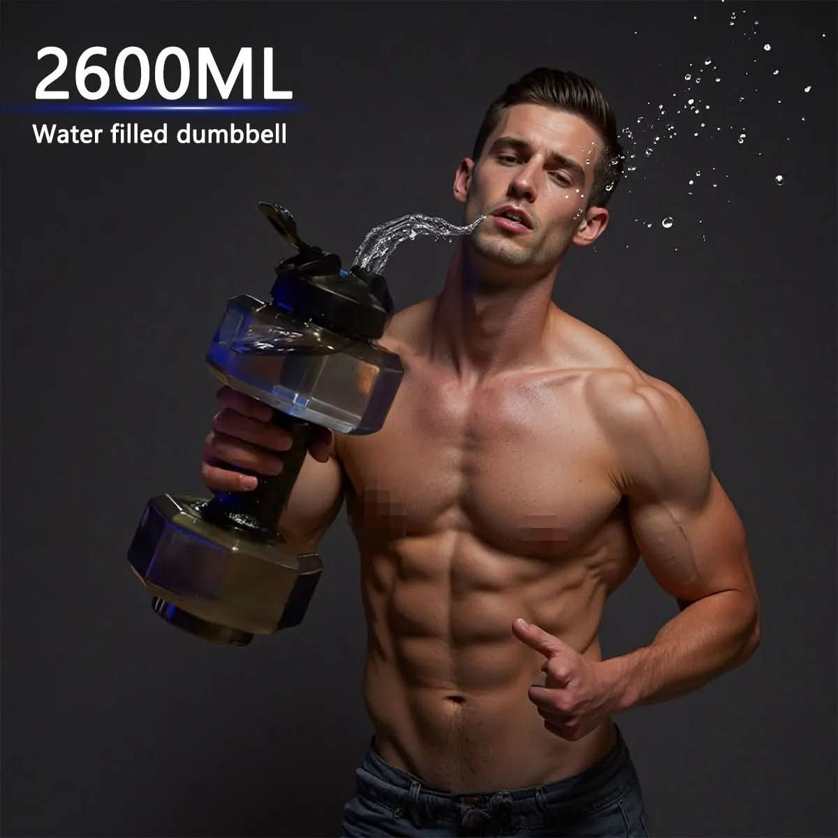 BowLift | Dumbbell water bottle 550ml for fitness & everyday life | 2-in-1 design