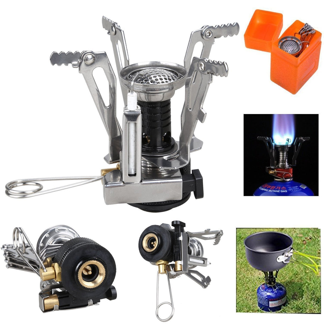 lightweight nesting camping cookware set with folding heat-resistant handles integrated compact stove and utensils Bowlift