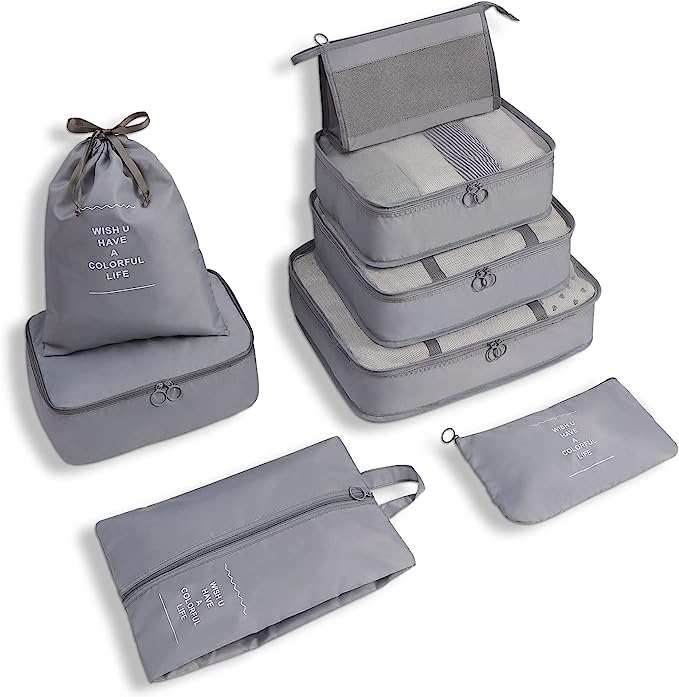 BowLift | Easy-Pack Travel Cubes | 8-Piece Set for Organized Packing & Hassle-Free Travel