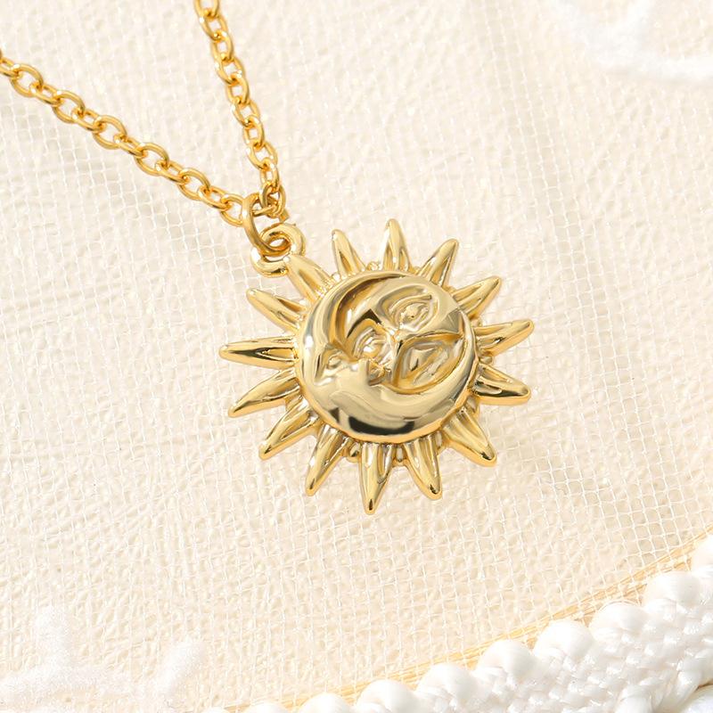 BowLift | Vintage Sun and Moon Stainless Steel Necklace