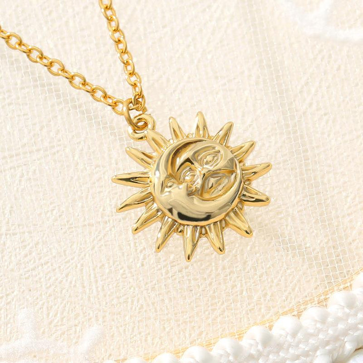 BowLift | Vintage Sun and Moon Stainless Steel Necklace